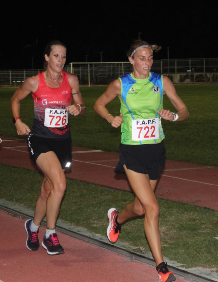 Lauriane Bisch (722) a longtemps assuré le train chez les féminines, mais c’est bien Elodie Touffet (726) qui deviendra championne de Polynésie