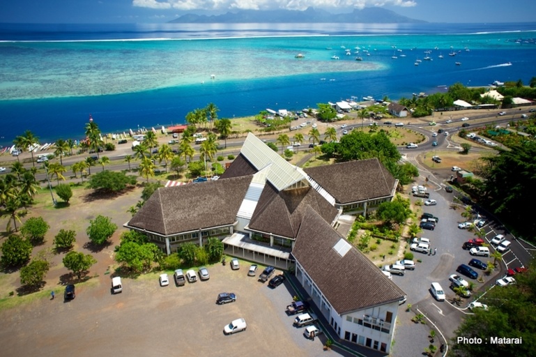 La mairie de Punaauia, vue du ciel La mairie de Punaauia, vue du ciel