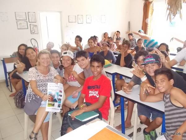 Semaine de la presse au collège: Les élèves de Afareaitu accueillent Tahiti Infos
