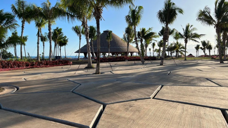 Le chantier de Vaitupa en phase finale Le chantier de Vaitupa en phase finale