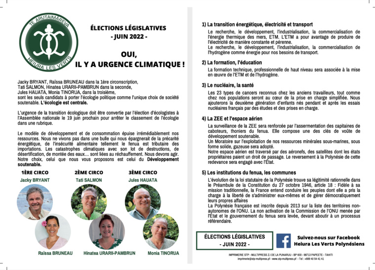 Législatives 2022 - Tati Salmon : "Le développement soutenable" Législatives 2022 - Tati Salmon : "Le développement soutenable"