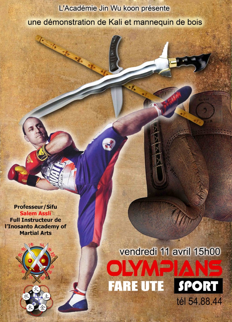 Art Martiaux – une démonstration de Kali et mannequin de bois à Olympians Art Martiaux – une démonstration de Kali et mannequin de bois à Olympians