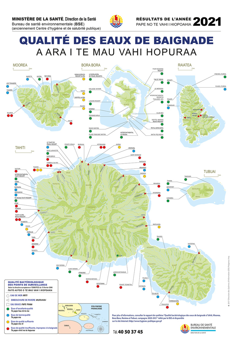 57% des plages de Tahiti propres à la baignade 57% des plages de Tahiti propres à la baignade