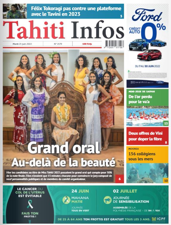 Cliquez sur la Une pour lire le journal.