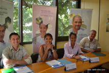 Steven Rey, chef du bureau de la communication ; Lisa Juventin chef du département de la stratégie ; Claude Panero directrice de la DICP et Karl Teai, contrôleur des impôts.