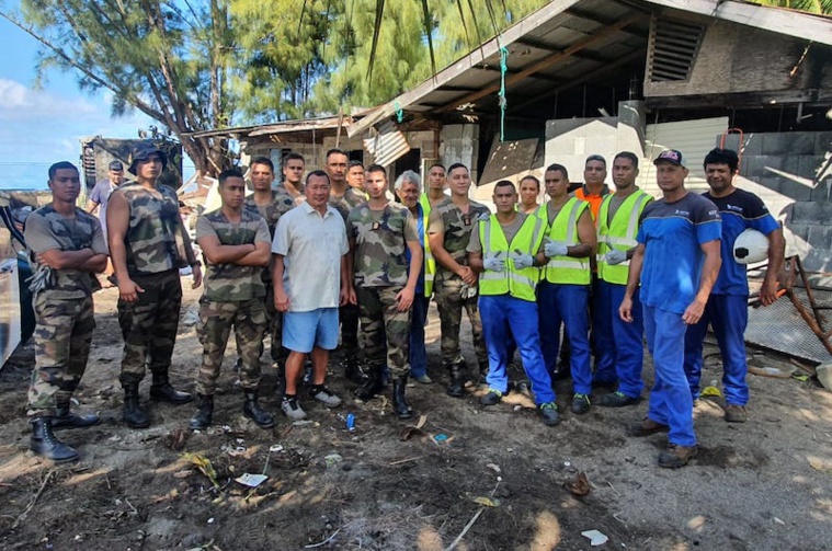 Le RSMA au secours des sinistrés à Teva i Uta Le RSMA au secours des sinistrés à Teva i Uta
