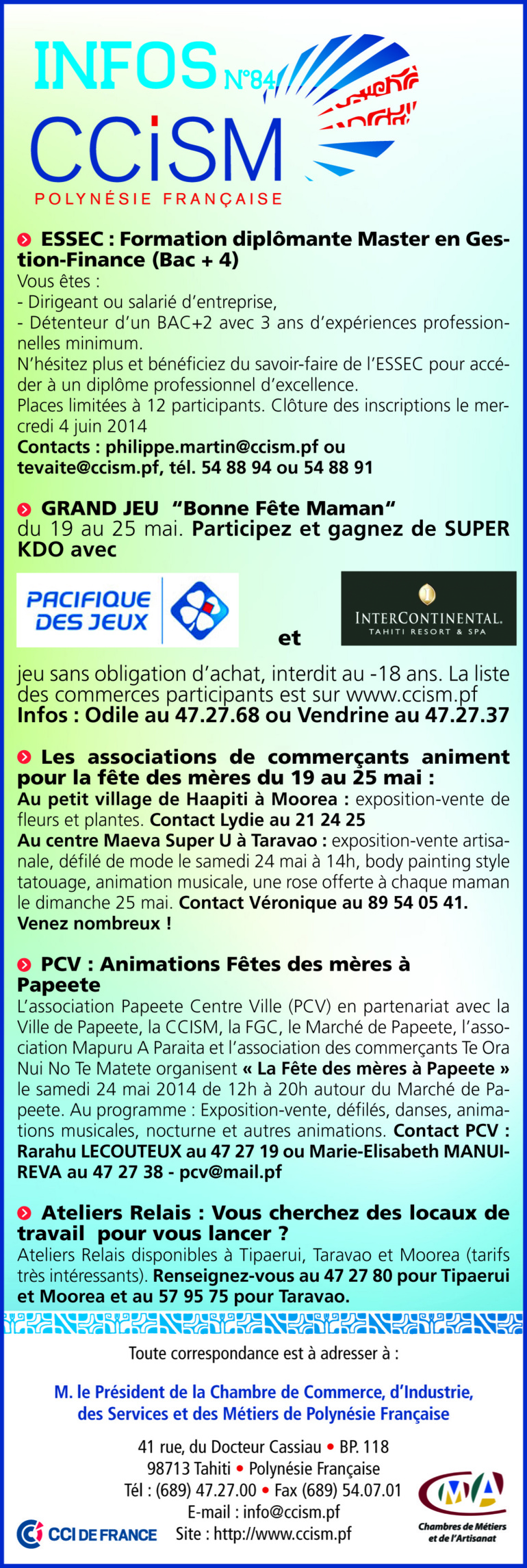 Infos CCISM N°84 Infos CCISM N°84