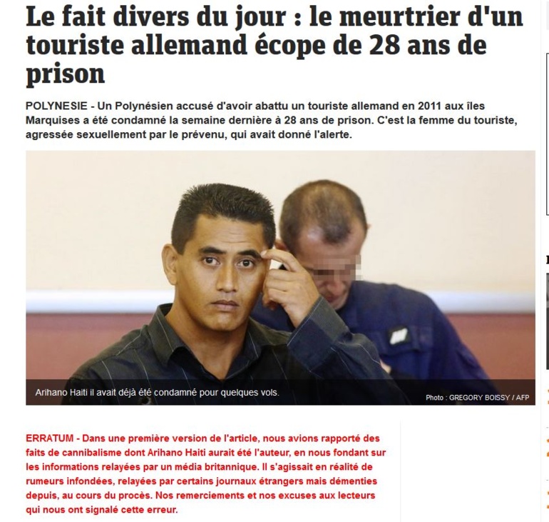 Affaire Ramin : Metronews se fait corriger par les internautes polynésiens Affaire Ramin : Metronews se fait corriger par les internautes polynésiens