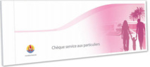 Le chèque service aux particuliers est une formule pré-remplie correspondant à deux heures de travail rémunérées sur la base du salaire minimum interprofessionnel garanti (SMIG). Soit actuellement 1822 Fcfp pour deux heures de travail. Le chèque service aux particuliers est une formule pré-remplie correspondant à deux heures de travail rémunérées sur la base du salaire minimum interprofessionnel garanti (SMIG). Soit actuellement 1822 Fcfp pour deux heures de travail.