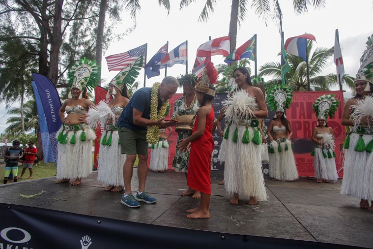 Eric Logan, le président de la World Surf League, a fait le déplacement au fenua pour la Tahiti Pro.