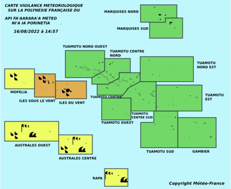 Vigilance orange sur la Société pour fortes pluies Vigilance orange sur la Société pour fortes pluies