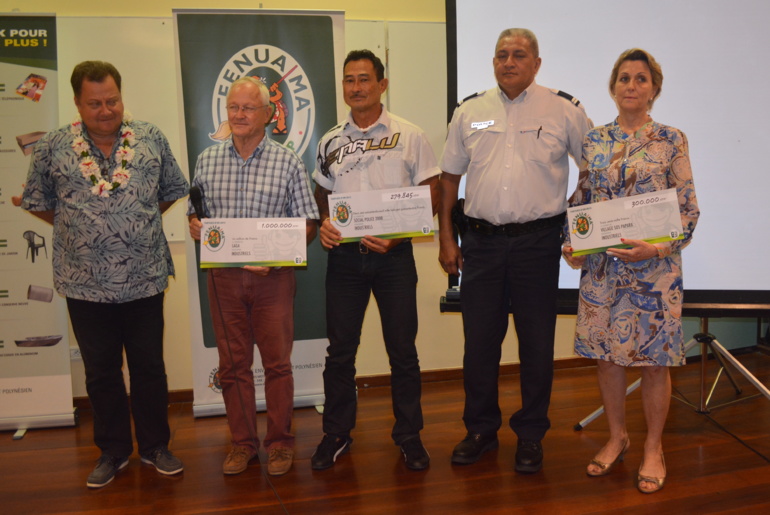 Les trois associations ayant reçu les dons provenant des efforts de recyclage des industriels Les trois associations ayant reçu les dons provenant des efforts de recyclage des industriels