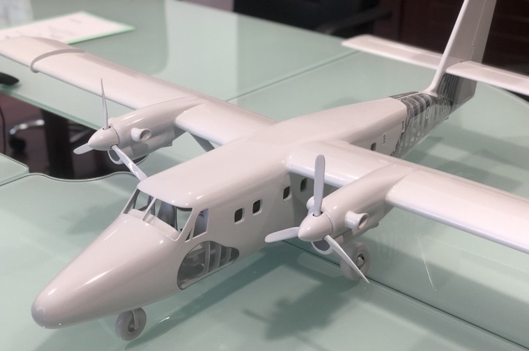 La maquette du Twin Otter d'Air Moorea produite par les avocats de la défense pour les procès. La maquette du Twin Otter d'Air Moorea produite par les avocats de la défense pour les procès.