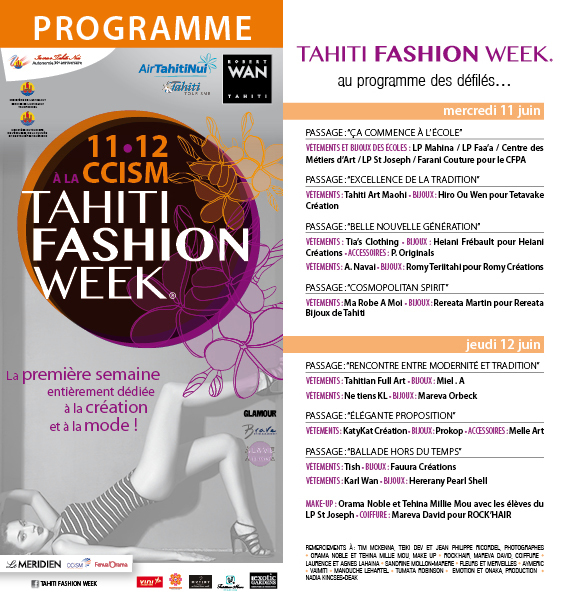Tahiti Fashion Week: Une semaine dédiée à la mode