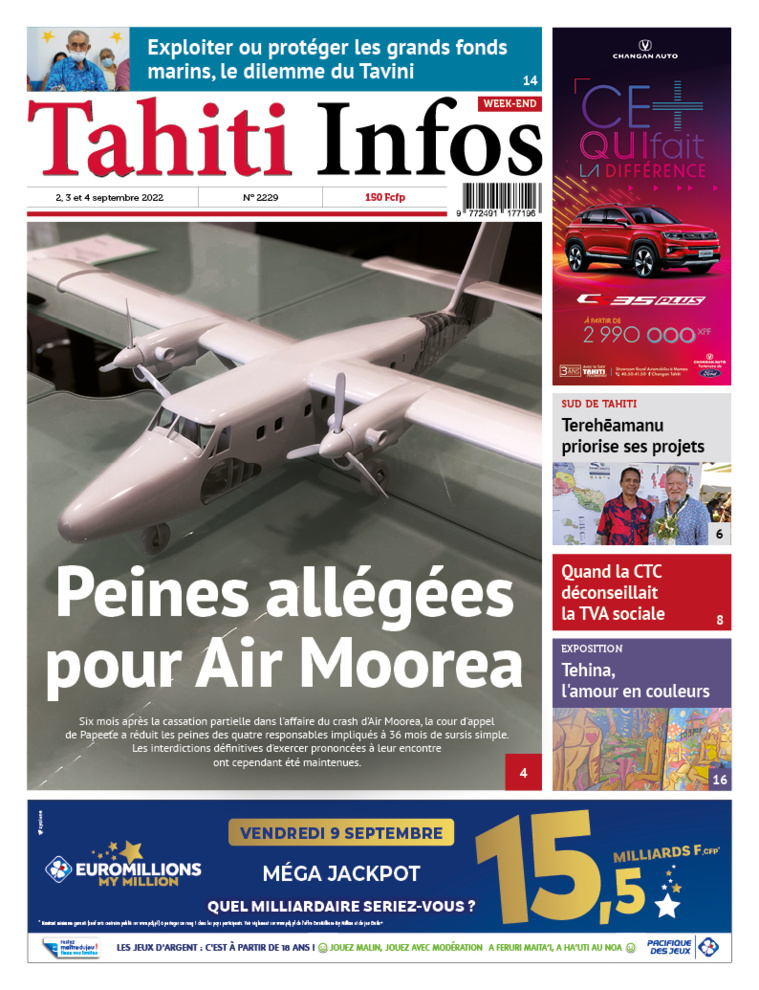 TAHITI INFOS N°2229 du 2 septembre 2022