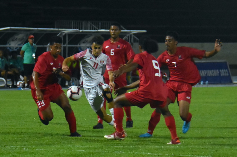 Mathis Boube , auteur d'un triplé, a été l'un des Tahitiens les plus en vu, jeudi, face au Tonga. Mathis Boube , auteur d'un triplé, a été l'un des Tahitiens les plus en vu, jeudi, face au Tonga.