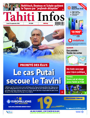 TAHITI INFOS N°2238 du 15 septembre 2022 TAHITI INFOS N°2238 du 15 septembre 2022