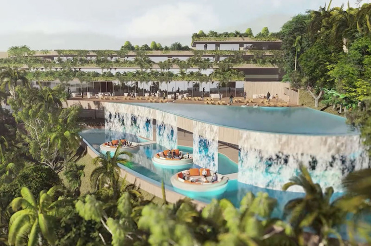 Le projet prévoit un hôtel cinq étoiles et une résidence composée de villas avec piscine. ©The Piha'apape estate