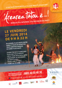 Mahana Pae : "Bringue polynésienne" ce Vendredi 27 juin