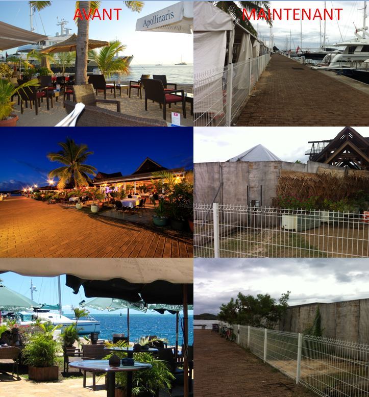 Le quai d'honneur de la Marina Taina "en friche"