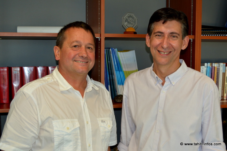 Charles Dubois, directeur du CNAM, et Christophe Gomez, directeur du pôle formation à la CCISM