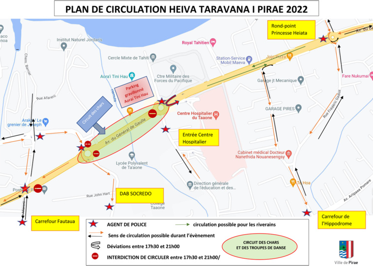 Circulation perturbée samedi après-midi à Pirae Circulation perturbée samedi après-midi à Pirae
