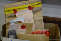 Les scellés présentés à l’audience de la cour d’Assises ce lundi matin. Les scellés présentés à l’audience de la cour d’Assises ce lundi matin.