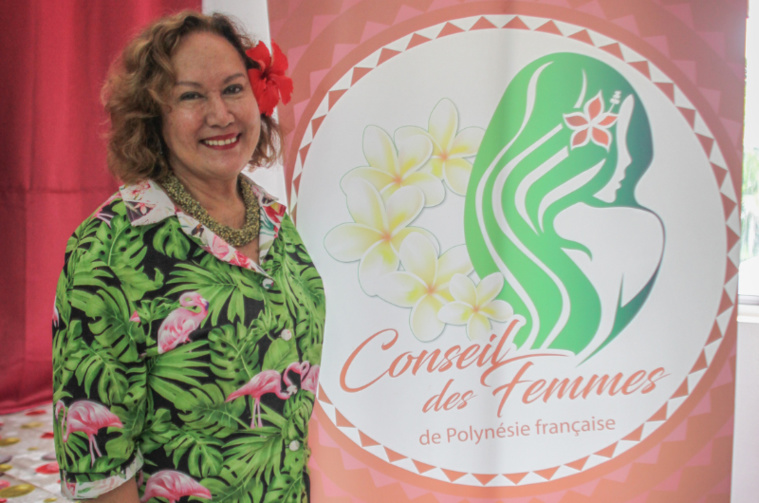 Chantal Galenon, présidente du conseil des femmes de Polynésie. Chantal Galenon, présidente du conseil des femmes de Polynésie.