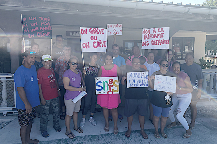 Tous les enseignants de l'école primaire de Hao étaient en grève jeudi. Les établissements sont cependant restés ouverts et accueillaient les élèves. Tous les enseignants de l'école primaire de Hao étaient en grève jeudi. Les établissements sont cependant restés ouverts et accueillaient les élèves.