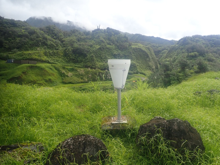 Un pluviomètre qui doit être géré manuellement. Un pluviomètre qui doit être géré manuellement.