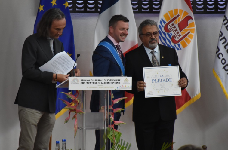 Joseph Maroun lors de la remise de son titre. Joseph Maroun lors de la remise de son titre.