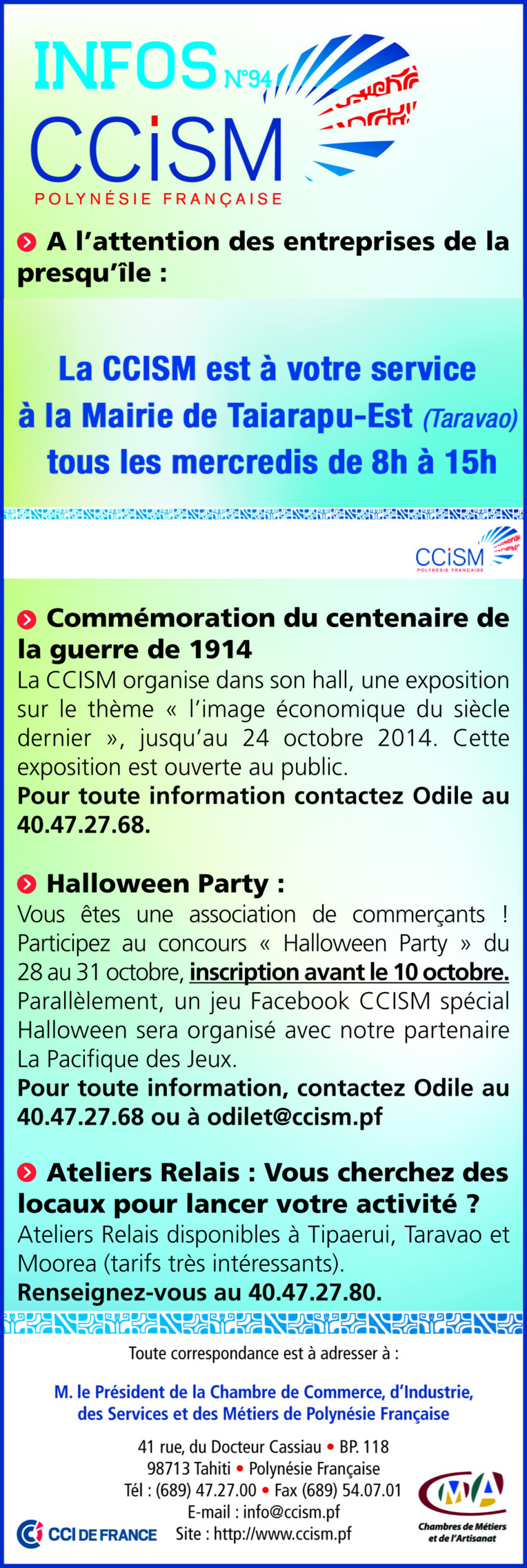 Infos CCISM N°94 Infos CCISM N°94