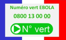 Ebola: un numéro vert 0800 13 00 00 pour le public dès samedi