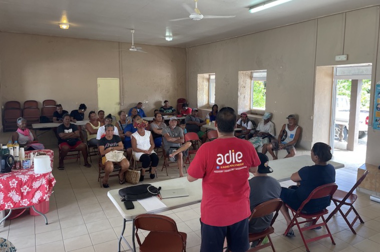 Une trentaine de personnes ont participé au café des créateurs de l'Adie, jeudi à Hao, sur le thème de l'inflation. ©Teraumihi tane Une trentaine de personnes ont participé au café des créateurs de l'Adie, jeudi à Hao, sur le thème de l'inflation. ©Teraumihi tane