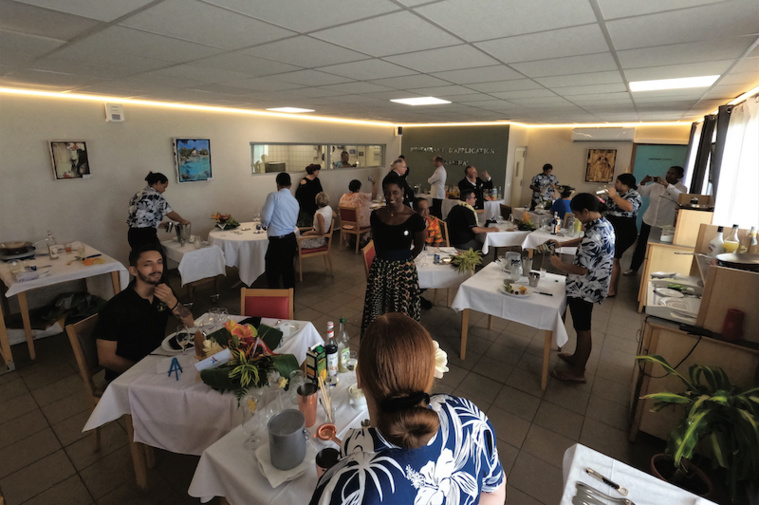 Le concours s'est déroulé dans le restaurant d’application du lycée polyvalent Ihi-Tea No Vavau. ©Laurent Jindra Nij Le concours s'est déroulé dans le restaurant d’application du lycée polyvalent Ihi-Tea No Vavau. ©Laurent Jindra Nij