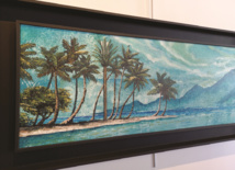 Nānati, un motu sur lequel se dressent des cocotiers et… une antenne. Nānati, un motu sur lequel se dressent des cocotiers et… une antenne.