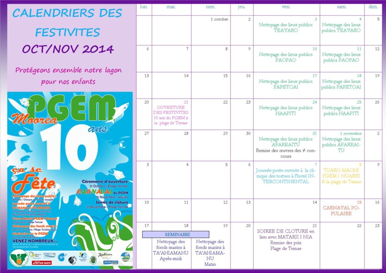 Célébration des 10 ans du Plan de Gestion de l’Espace Maritime (PGEM) de Moorea