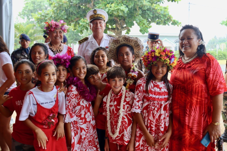 Le haut-commissaire lors de la cérémonie de levée des couleurs. Crédit photo : haut-commissariat. Le haut-commissaire lors de la cérémonie de levée des couleurs. Crédit photo : haut-commissariat.