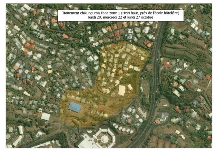 Programme et zone de démoustication dans le cadre de lutte contre le chikungunya