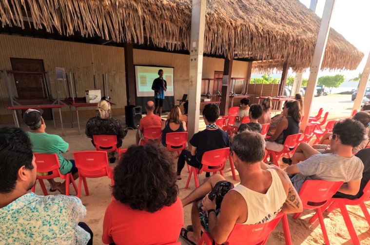 Mercredi, un état des lieux de la pêche lagonaire à Bora Bora a été présenté à Vaitape. ©Laurent Jindra