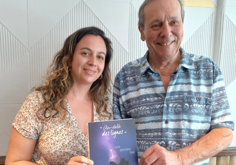 Marine Orhan, chargée de projet pour la fondation du groupe M6 avec l’auteur Patrick Chastel. Ce dernier est l’un des trois membres du jury régional. Ensemble, ils ont rencontré les personnes détenues à Nuutania et Tatutu inscrites à la 8e édition du concours Au-delà des lignes.