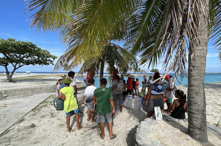 Une quarantaine d'enfants ont participé aux différents atelier culturels et sportifs proposés pendant la semaine.©Teraumihi Tane Une quarantaine d'enfants ont participé aux différents atelier culturels et sportifs proposés pendant la semaine.©Teraumihi Tane