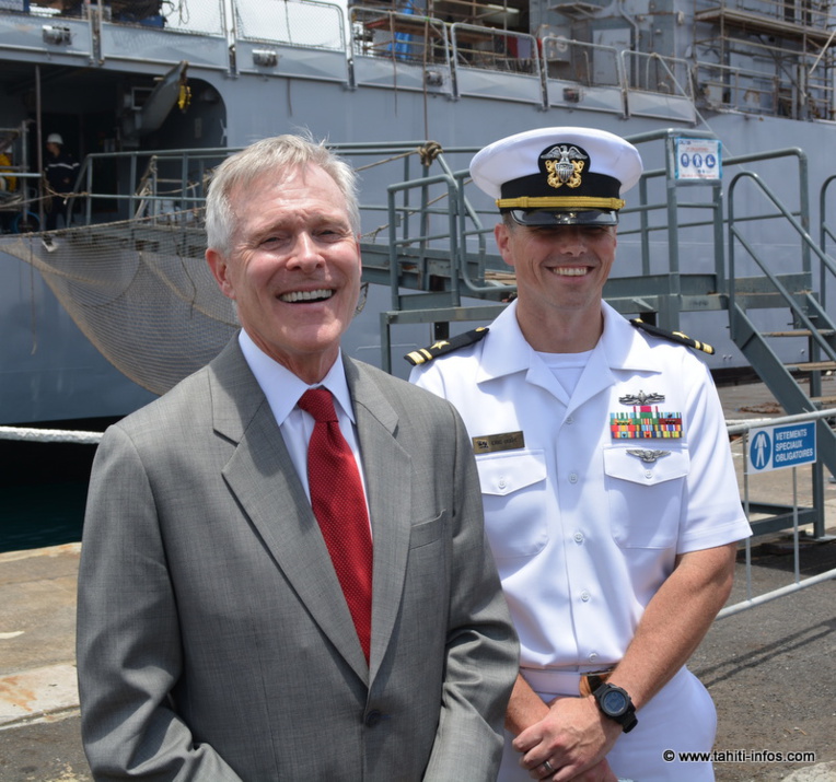 Le chef de la marine américaine en visite à Tahiti Le chef de la marine américaine en visite à Tahiti