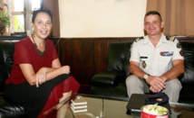 Tea Frogier reçoit le colonel commandant le RSMA-Pf Tea Frogier reçoit le colonel commandant le RSMA-Pf