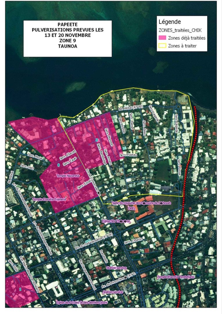 Lutte antivectorielle : planning des pulvérisations du 13 au 20 novembre Lutte antivectorielle : planning des pulvérisations du 13 au 20 novembre