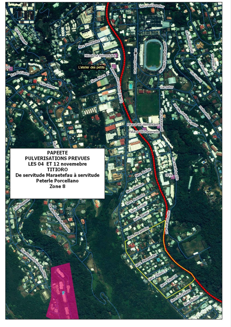 Lutte antivectorielle : planning des pulvérisations du 13 au 20 novembre Lutte antivectorielle : planning des pulvérisations du 13 au 20 novembre