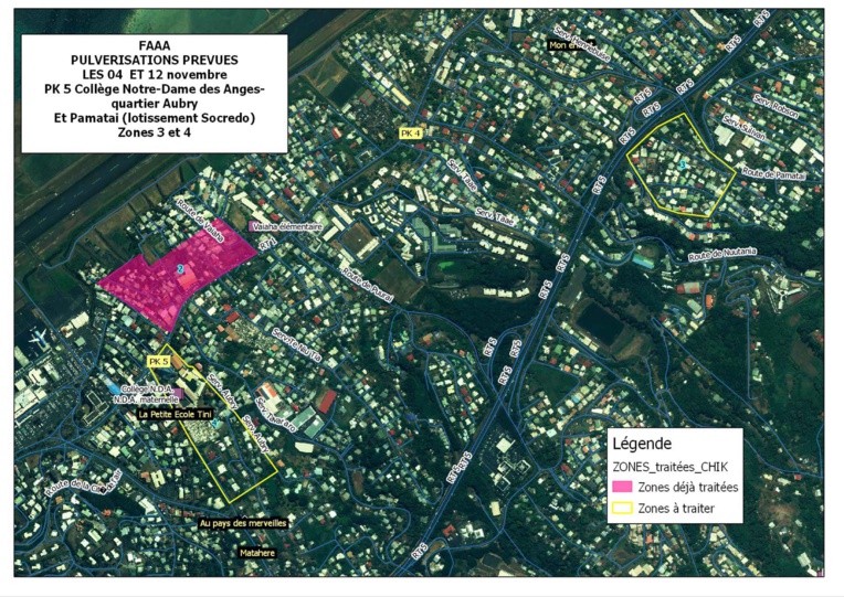 Lutte antivectorielle : planning des pulvérisations du 13 au 20 novembre Lutte antivectorielle : planning des pulvérisations du 13 au 20 novembre