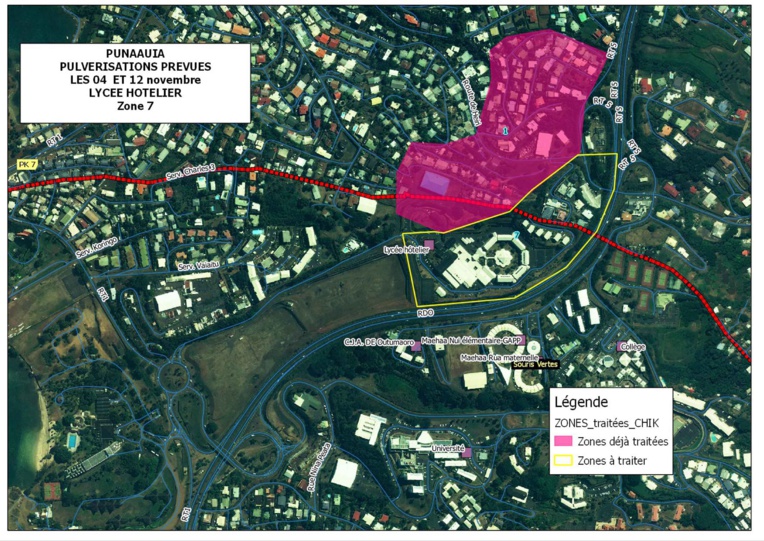 Lutte antivectorielle : planning des pulvérisations du 13 au 20 novembre Lutte antivectorielle : planning des pulvérisations du 13 au 20 novembre