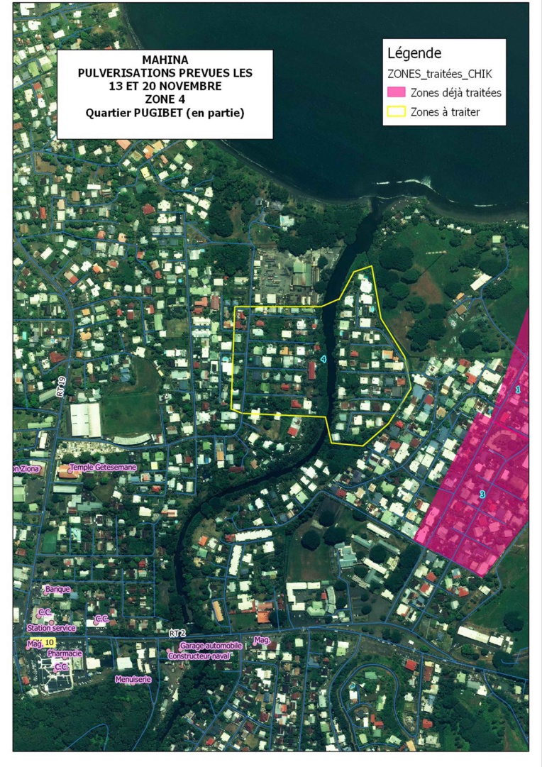Lutte antivectorielle : planning des pulvérisations du 13 au 20 novembre Lutte antivectorielle : planning des pulvérisations du 13 au 20 novembre