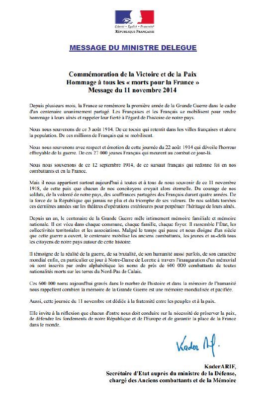 Cérémonie: 96ème anniversaire de l'Armistice du 11 novembre 1918 à Papeete